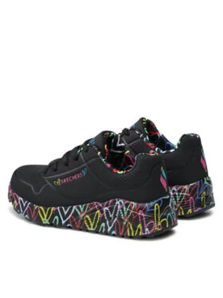 Laisvalaikio batai Skechers Uno Lite Lovely Luv juoda