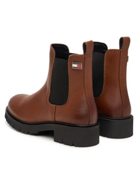 Tommy Jeans Gležnjarji Chelsea Tjw Cleated Chelsea Boots rjava