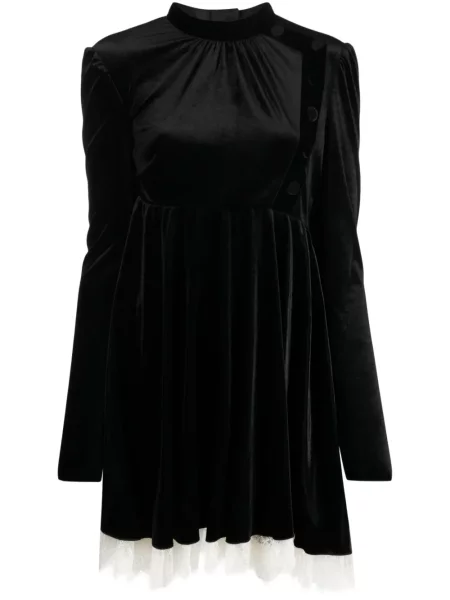Rochie Philosophy Di Lorenzo Serafini de catifea plisată de costum negru