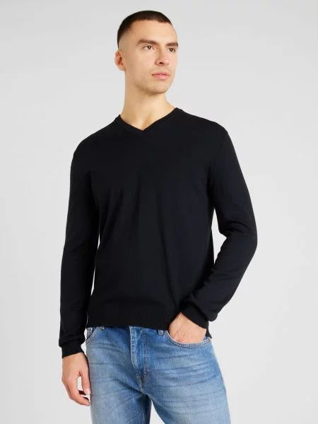 United Colors of Benetton pulover bombažen črna