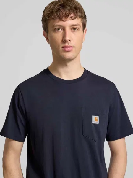 Carhartt WIP S/S Pocket T-Shirt Dark Navy Mężczyźni Koszulki Carhartt WIP Size: M niebieski