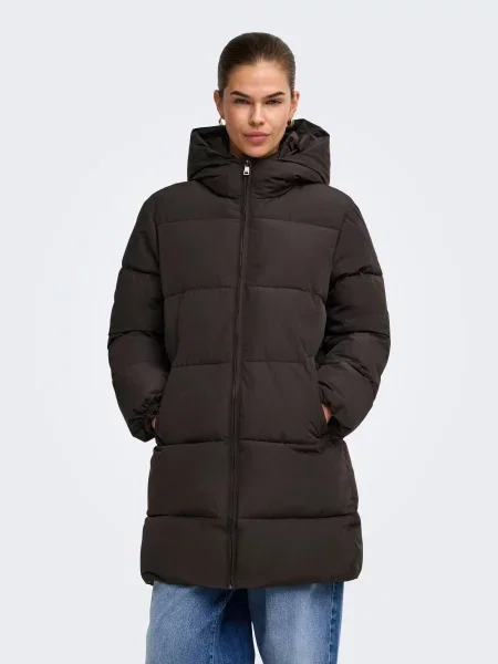 Зимова куртка Only JUTA PUFFER COAT темно-коричневий коричнева