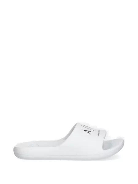 Papuci Armani Exchange cu imagine alb