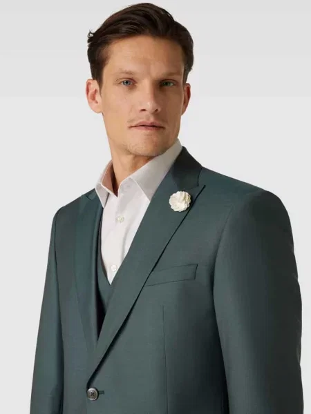 Marynarka na 2 JOOP! Collection;Czysta żywa wełna;Krój slim fit;Model ‘Hawker’;Jednolity kolor;Kieszenie z patką;Długość tyłu w rozmiarze 72 cm;Szerokość ramion w rozmiarze 5 zielona