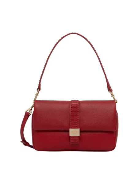 Twinset torebka crossbody z imitacji skóry czerwona