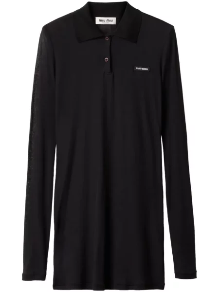 Rochie mini Miu Miu tricotate de costum negru