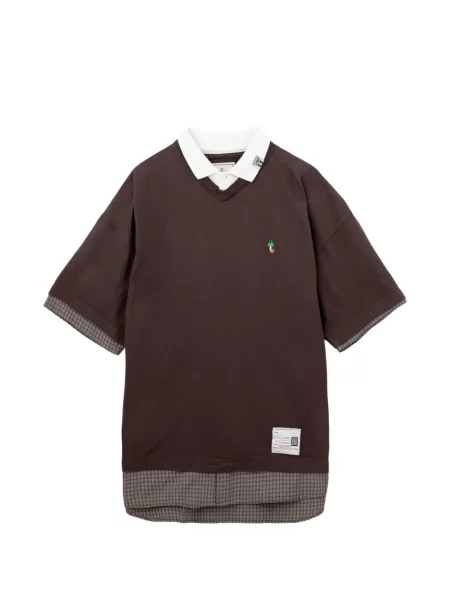 Tricou Maison Mihara Yasuhiro cu broderie maro