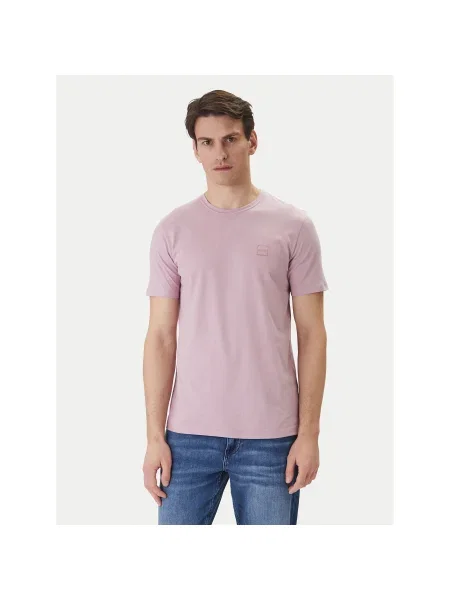 BOSS Póló Tales 02 Rózsaszín Casual Fit lila