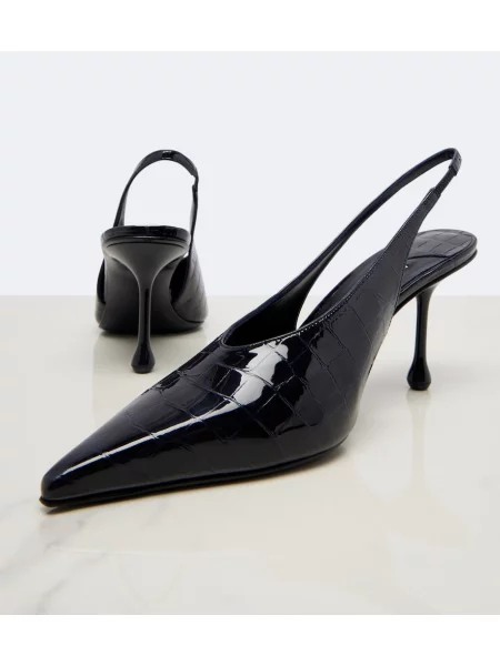 Pantofi cu toc Jimmy Choo din piele slingback negru
