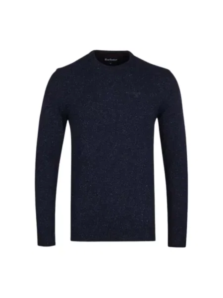 Barbour sweter wełniany granatowy ciepły niebieski