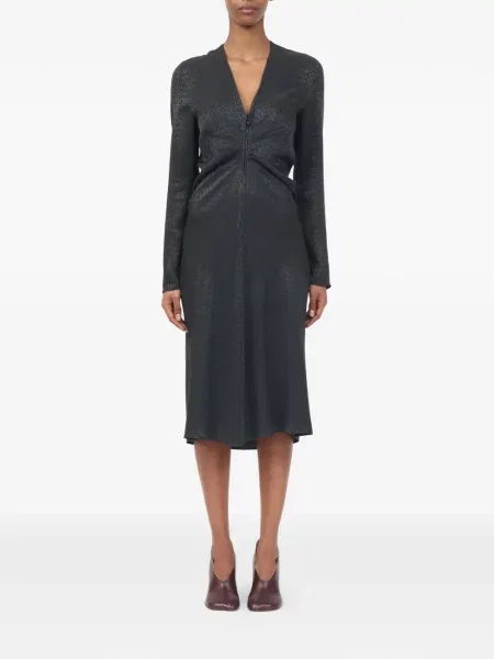 Rochie Mm6 Maison Margiela din jacard plic negru
