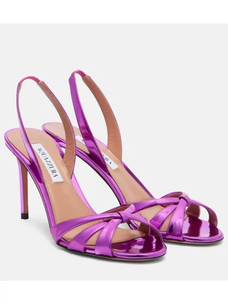 Sandale Aquazzura slingback roz