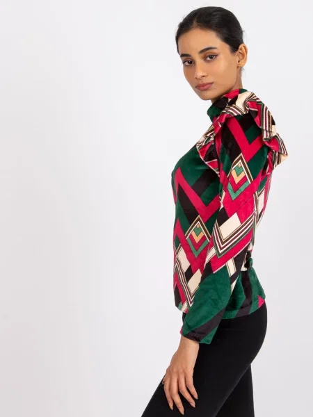 Bluză Fashionhunters verde