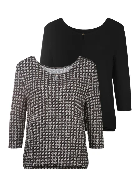 VIVANCE Tricou negru alb