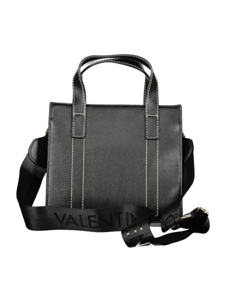 Lniana torebka Valentino Bags czarna