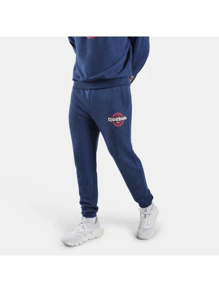 Reebok spodnie dresowe World male Navy Marl Size: granatowe