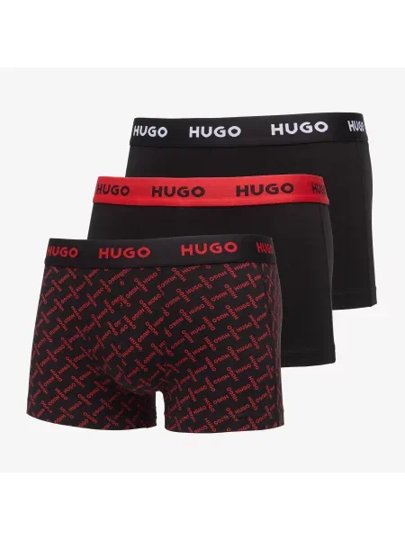 Boxeri Hugo Boss Trunk Triplet Design Multicolor M alb