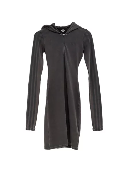 Rochie Adidas cu glugă cu autograf gri