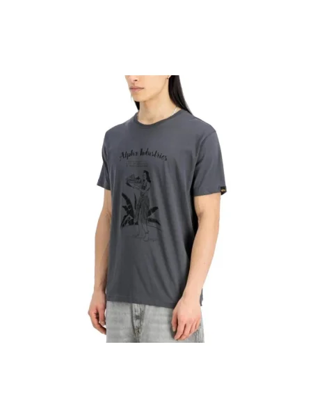 Alpha Industries pánske tričko Hawaii vintage grey sivá