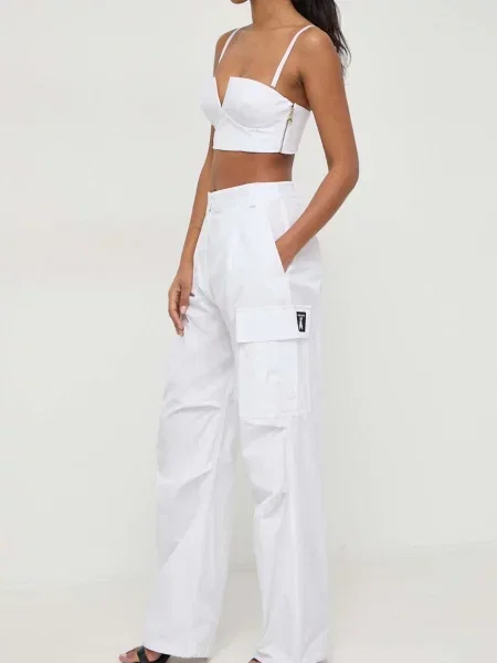 Hlače Patrizia Pepe bela