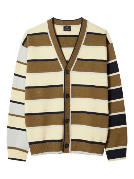 Cardigan Ps Paul Smith cu dungi cu decolteu în V