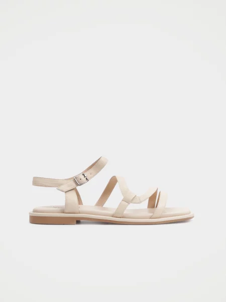 Шкіряні Сандалії Respect бежевий