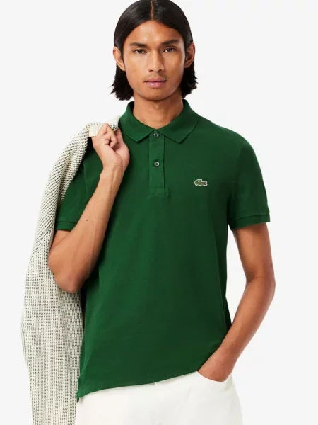 Поло Lacoste зеленое