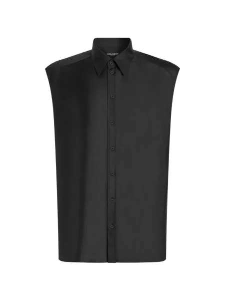 Cămașă Dolce & Gabbana de mătase negru
