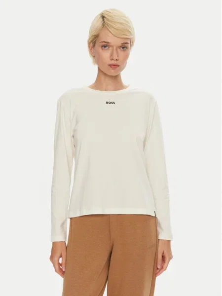 BOSS Bluză de noapte negru / murdar alb