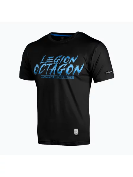 Férfi póló Octagon Legion Brainrot Boombullini Knockoutini black/multicolor. Méret: L fekete