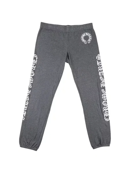 Pantaloni Chrome Hearts cu imagine cu motiv cu inimi alergare gri