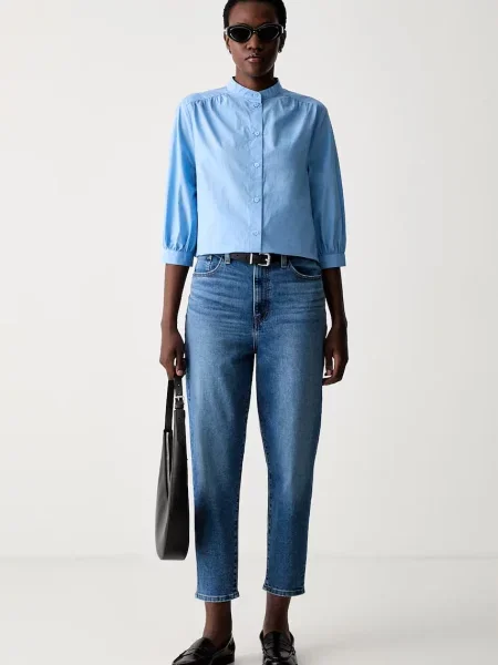 Levi's rifle mom fit dámske HIGH WAISTED MOM JEAN modrá