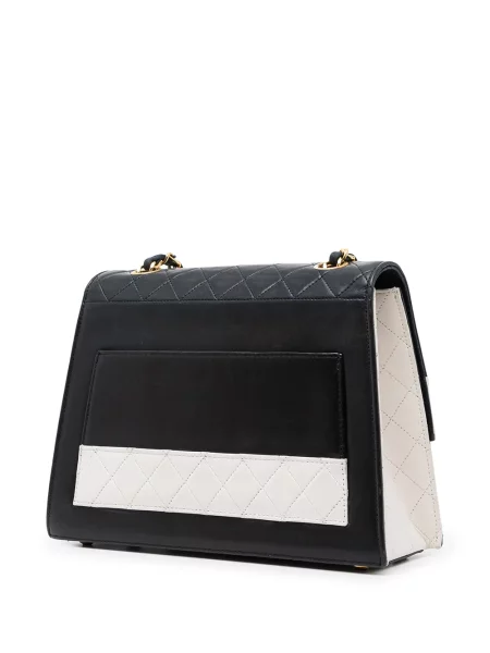 Prošívaná diamant kabelka Chanel Pre-owned modrá