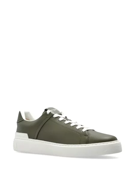 Sneakerși Balmain din piele cu autograf verde