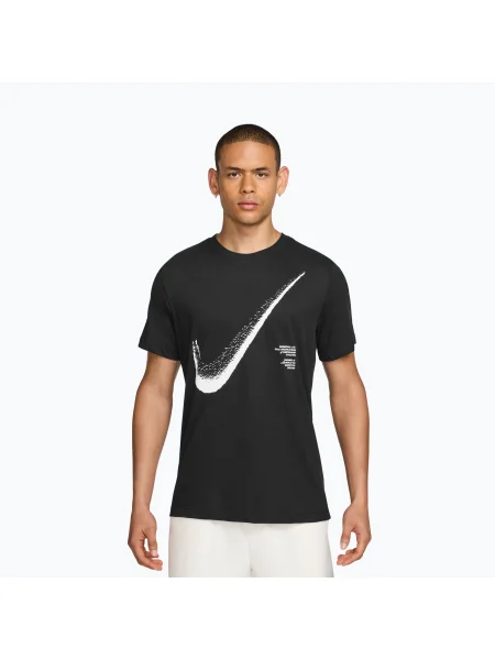 Tricou de antrenament pentru bărbați Nike HBR Dri-FIT black/white alb
