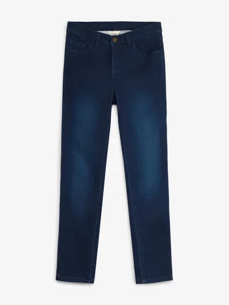Bardzo obcisłe jeansy mid waist niebieskie