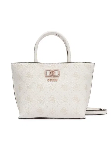 Guess Torebka Emelie Logo Mini Écru