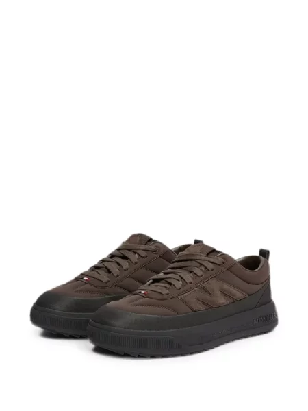 Sneakerși Moncler din piele de căprioară maro