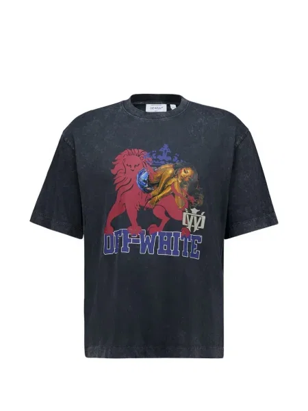 Графичен тениска Off-white с принт бяло