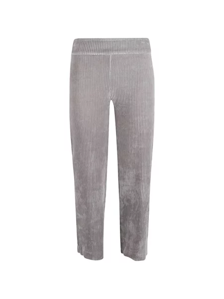 Decupat pantaloni Avenue Montaigne de catifea cord gri