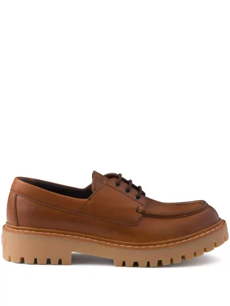 Pantofi loafer Prada din piele maro