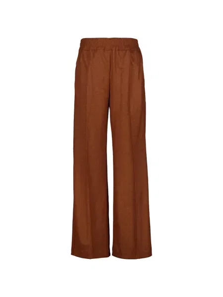 Pantaloni palazzo 120% Lino maro