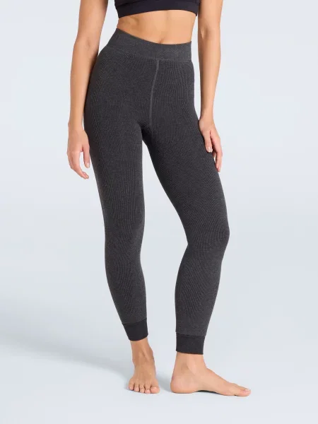 Grube legginsy z podszewką z polaru Grey szare