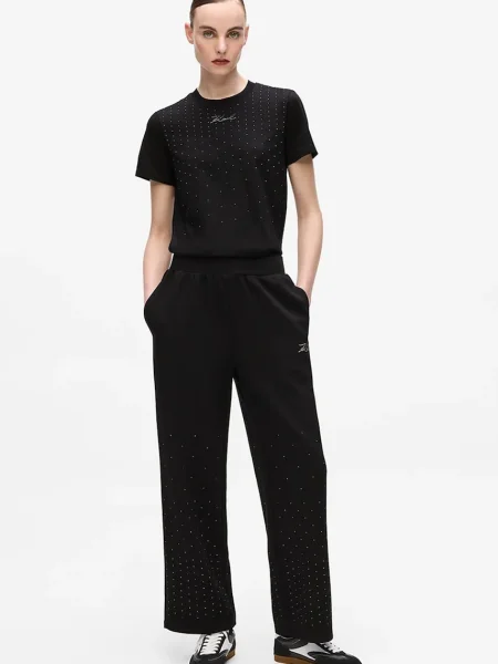 Karl Lagerfeld pantaloni de trening cu imprimeu gri