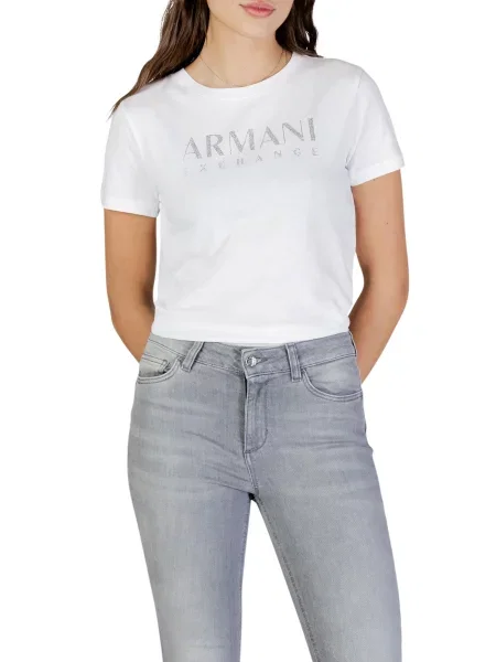 Armani Exchange tricou din alb