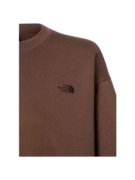 The North Face oversize mikina dámska s bavlnou Essential hnedá