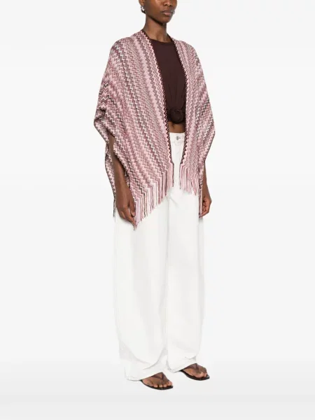 Geacă Missoni cu franjuri roz