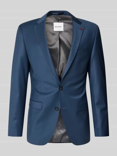 Marynarka na 2 o kroju slim fit z z patką Roy Robson niebieska