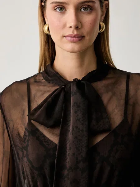 Twinset kiszélesedő ruha barna