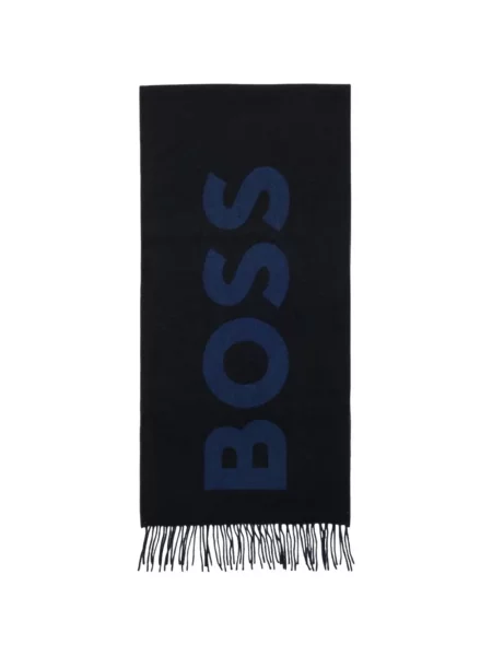 Fular Boss cu franjuri negru